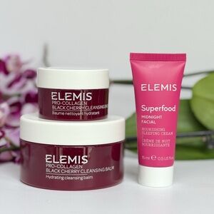 ELEMIS Pro-Collagen Black Cherry Cleansing Balm Set & Superfood Cream | NEW
